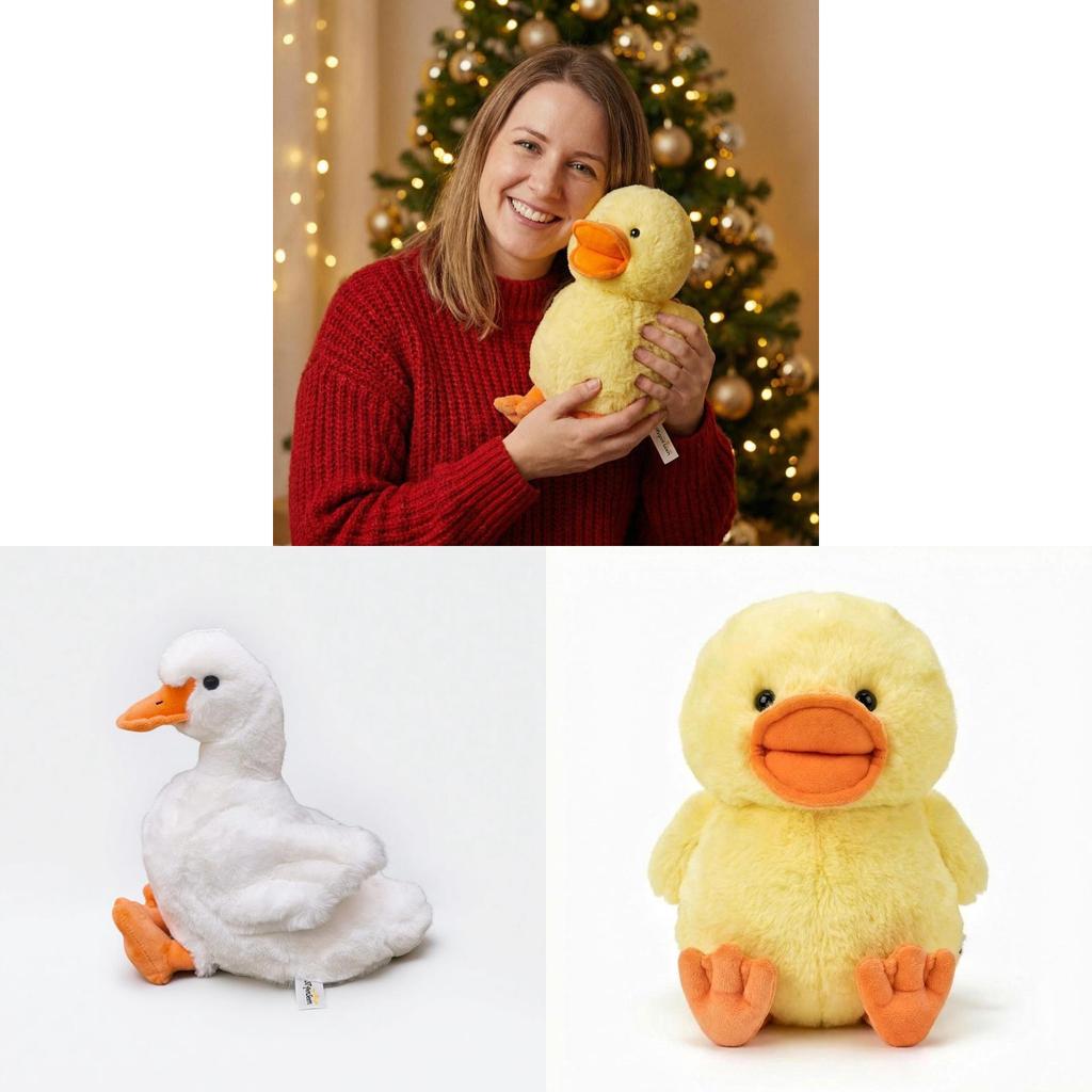 Cute Sitting Yellow Duck Plush Toy With Pp Cotton Filling For Kids And Adults