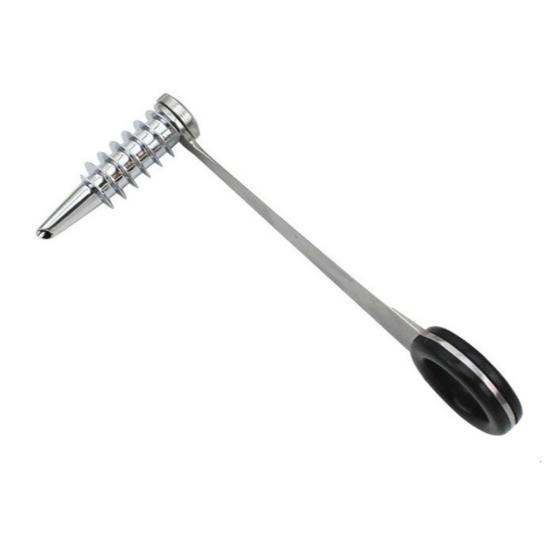 Stainless Steel Vegetable Spiralizer 360 Degrees Rotary Slicer for Cucumber Carrot Potato Ergonomic Handle & Sharp Blades Manual Screw