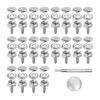 20Pcs 15Mm Rustproof Snapping Buttons With Auto Drilling Screws Ideal For Outdoor Furniture And Waterproof Fabric Fixing