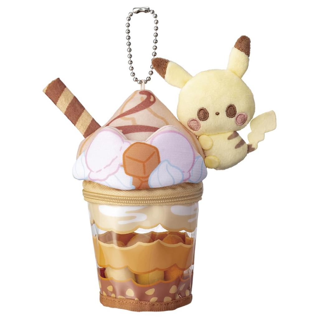 TAKARA TOMY Pokemon PokePiece Pikachu Caramel Parfait Plush Charm