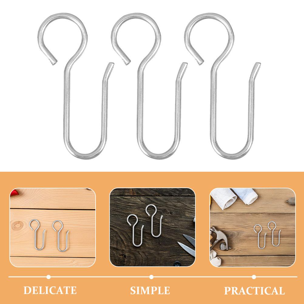 50Pcs Ceiling Decoration Curtain Hooks Easy Install Drapery Hooks for Shower Track Bathroom Accessories Heavy Duty Curtain