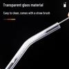 High-Temperature Resistant Transparent Glass Straw for Juice and Milk