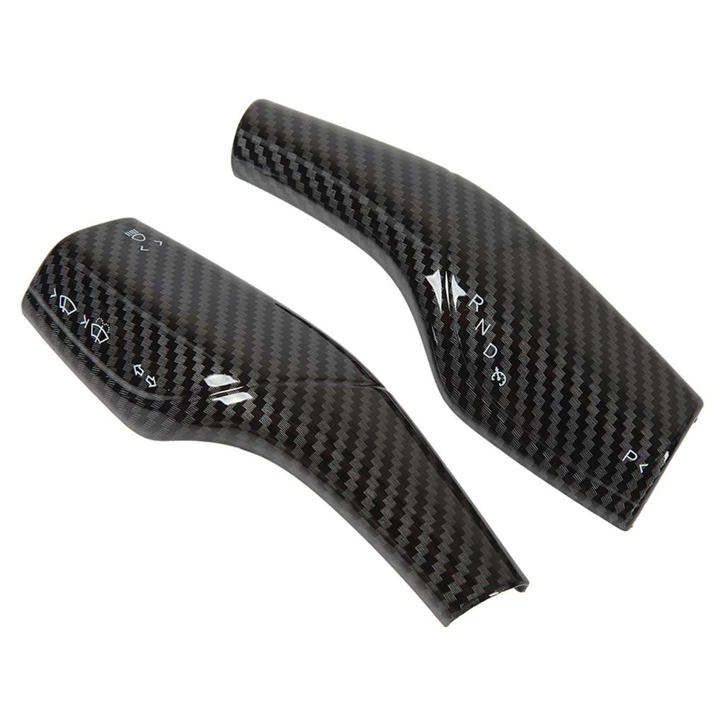 1 Pair Steering Gear Lever Cover Carbon Fiber Pattern Shift Lever Trim