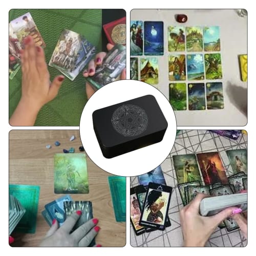Deck Case, Tarot Card Case, Trading Card Case, Tarot Card Holder, Tarot Card Box, Tarot Storage Case, Protective Case with Card Display Window, Compat