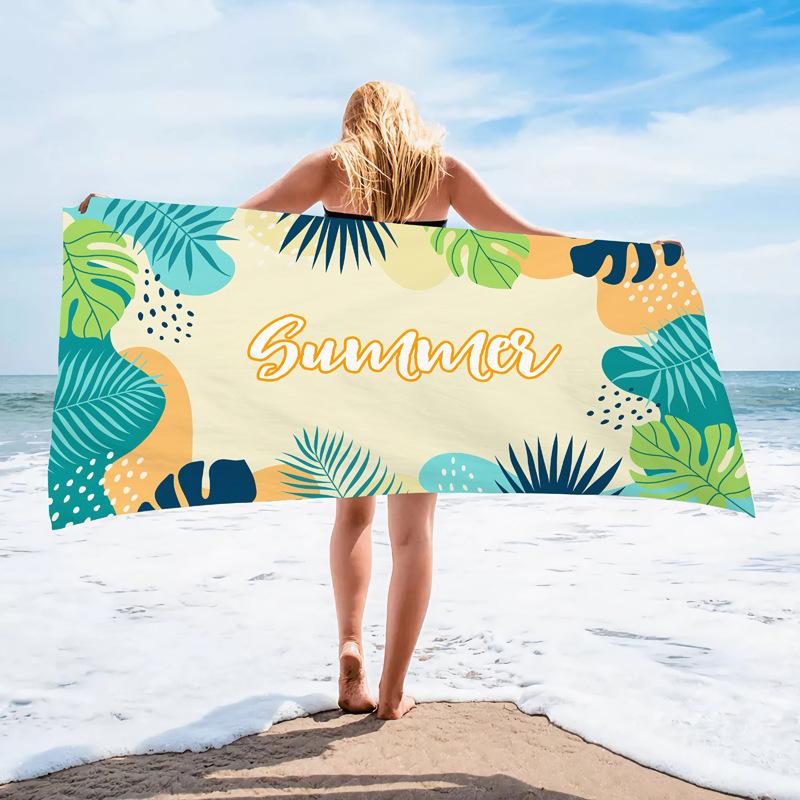 Quick-Drying Beach Towel Popular Palm Leaf Beach Towel Digital Printing Process Bath Towel