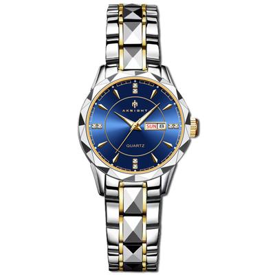 AKNIGHT Analog Stylish Easy To Luminous Arm Stainless Steel Water Resistant To Luminous Japanese Instruction Manual Men's Watch, Anti-reverse Bezel,