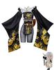 Iepuraș Alb Adorabil Elegant Costum cu Mânecă Lungă Negru [Miccostumes] Costum Stil Zeiță pentru Femei, Stil Anime/Joc, Cool, Drăguț, Sexy, Costum,