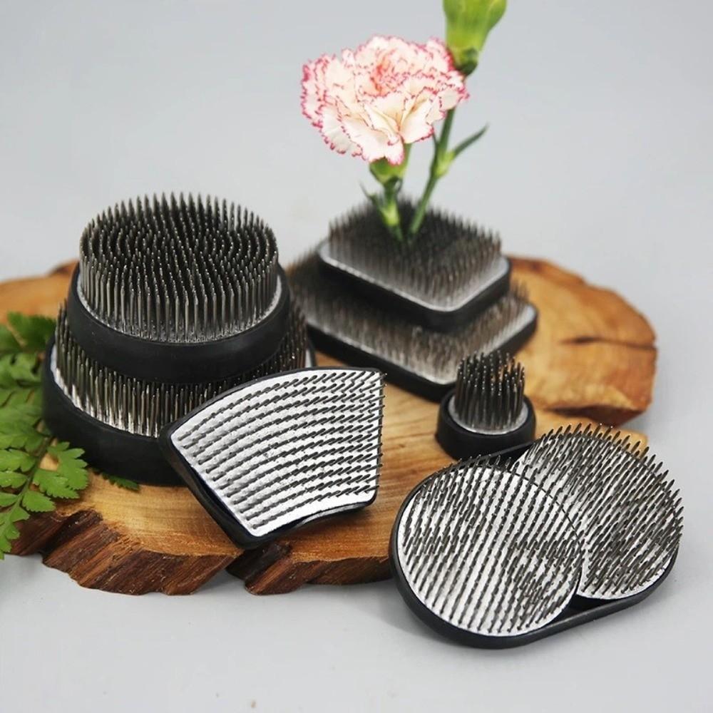 Stainless Steel Flower Arranging Device Rust-Proof Flower Prong Pin Holder Tea Room