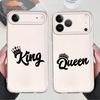 King And Queen Case for iPhone 17 Pro Max 15 XS Max 16 11 13 Pro 14 Plus 12 Mini 7 8 Air XR Soft Phone Cover