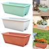 Window Box Planter Large Capacity Breathable Rectangular Flower Pot with Drainage Holes for Porch Patio Balcony Outdoor Garden
