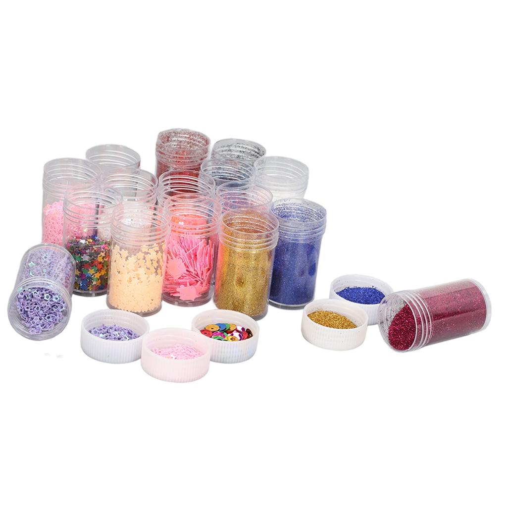 24 Pcs Fine Glitter Sequins Colorful Bright Glitter Sequins Children"s Kindergarten DIY Hand Made