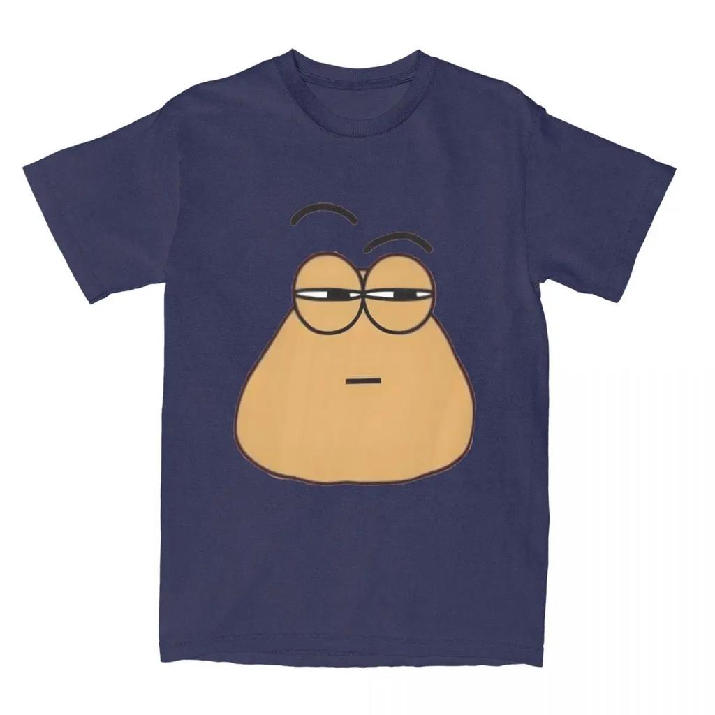 Verwirrtes Pou Mein Haustier Alien Herren Damen T-Shirt Anime Spiel The Maw Merchandise Vintage T-Shirts T-Shirt Baumwolle Übergröße Kleidung