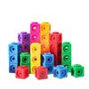 Montessori-Mathematik-Spielzeug, 10 Farben, Regenbogen-Verbindungswürfel, Schnappblöcke, Stapelspiel, pädagogisches Lernspielzeug für Kinder, DIY-3D-Puzzle