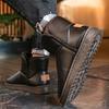 Snow boots Winter cotton shoes Fleece thickened warm fur integrated bread shoes
