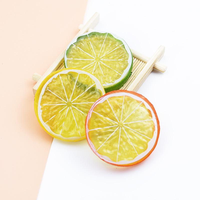 5/10pcs Artificial Plastic Lemon Fake Plants Kid Toys Fridge Sticker Diy Needlework Household Products New Year Festival Decor