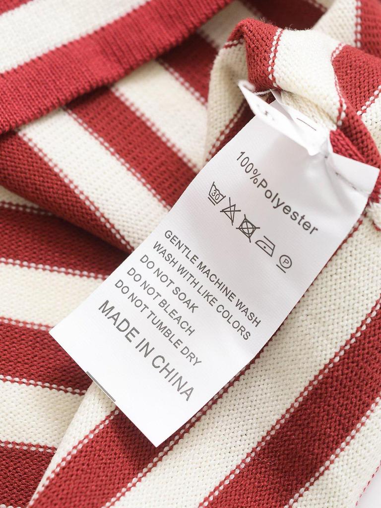 2025 Spring Women's Striped Short Sleeve Knitted Top - European & American Style Fashion
