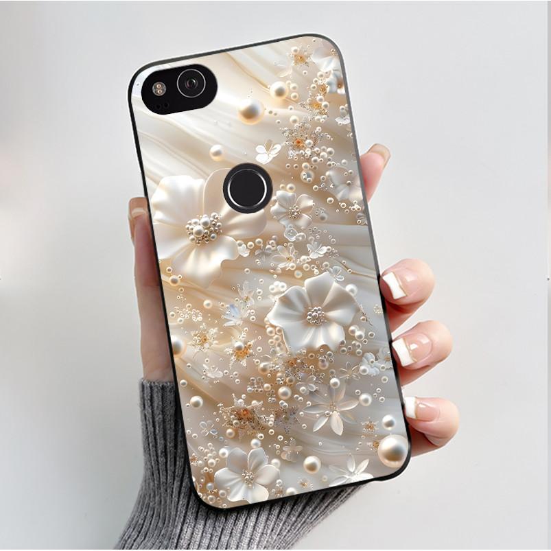 Für Google Pixel 2 Hülle Weicher Schwarzer Silikon-Stoßfänger Schmetterling Handyhülle für Googe Pixel2 2XL Pixel2XL 2 XL Hüllen Fundas Coque