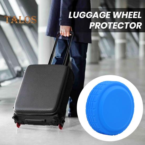 8Pcs Silicone Luggage Wheel Silent Covers Soft Flexible Wear Resistant Noise Reducing Suitcase Wheel Protector