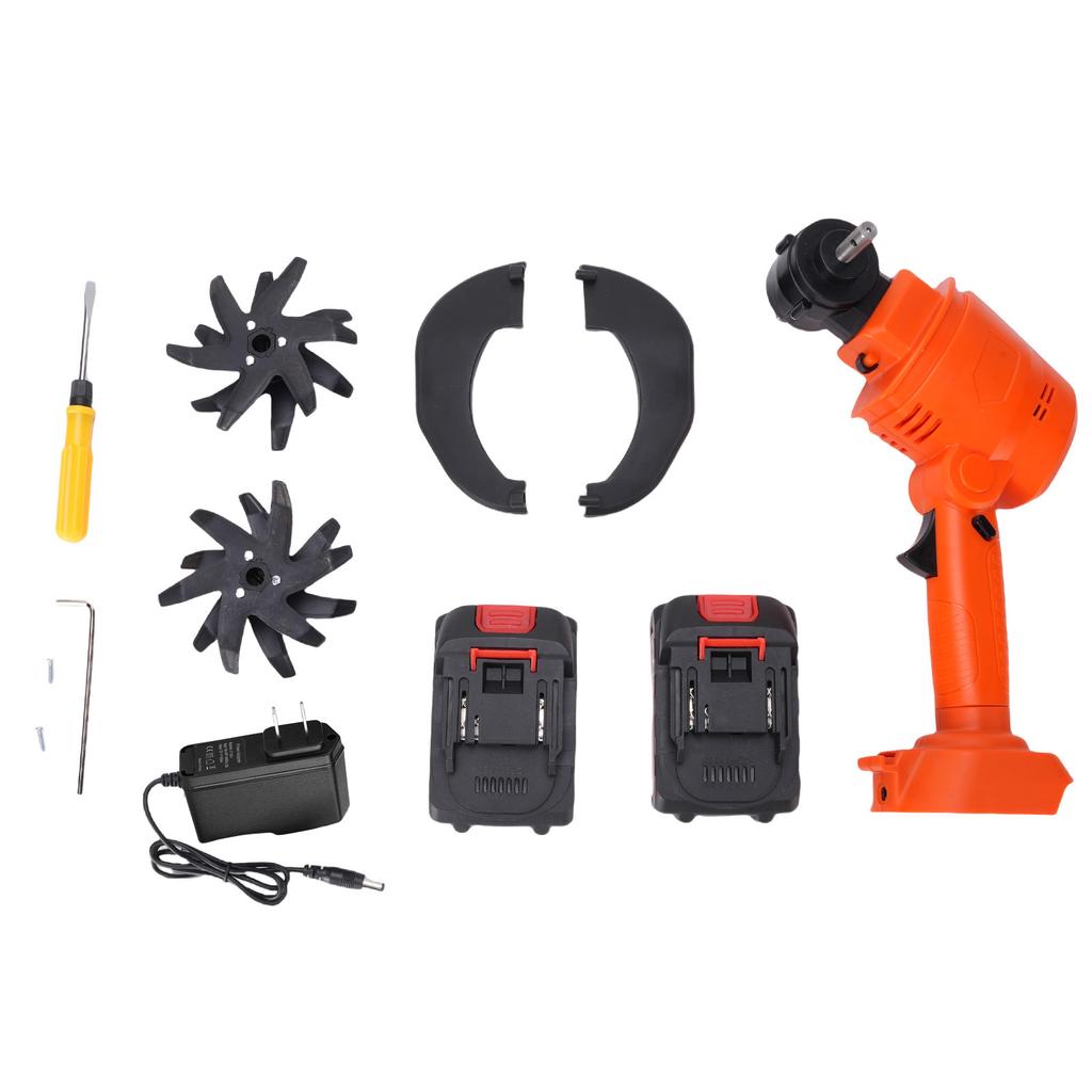 Electric Tiller Handheld Battery Powered Cordless Garden Cultivator for Lawn Soil Cultivation