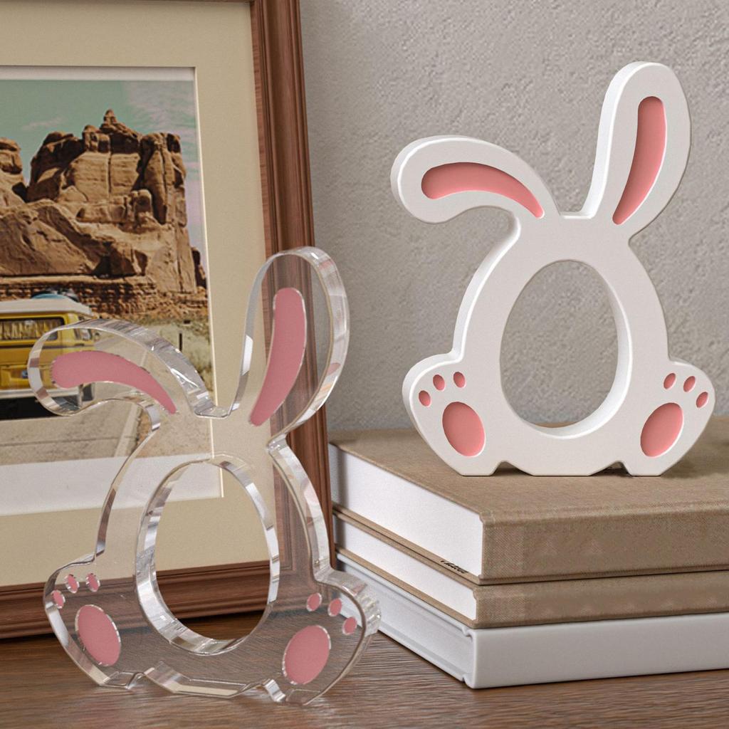 Silicone Molds Easter Bunny Ornament Silicone Mold DIY Rabbit Hanging Pendant Casting Molds For Rabbit Decor Plaster Resin Craft