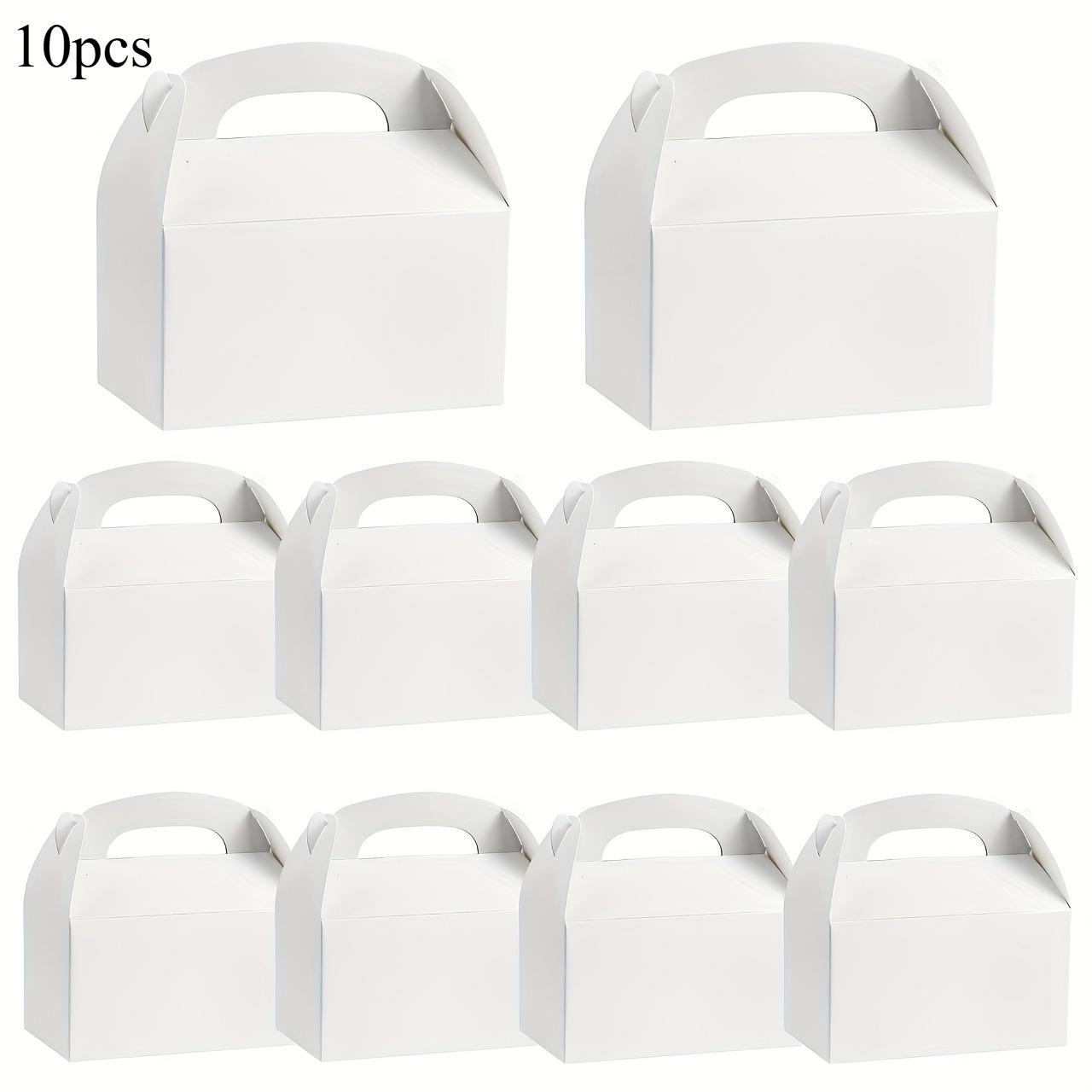 

10pcs Versatile Party Favor Boxes Handheld Cake Packing Box Weddings Birthdays Graduations Durable Paper Gift Boxes with Handles 160X90X86mm