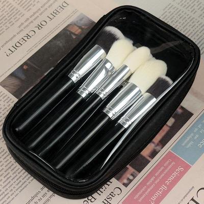 Set di pennelli da trucco da 15 pezzi in pelo animale autentico per uso professionale