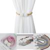 Elegant Magnetic Curtain Tiebacks With Braided Ball Buckle For Stylish Drapery