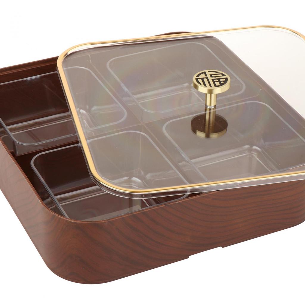 Dried Fruit Tray with Lid Dry Fruit Platter Tray Snack Serving Plate Dishes Food Storage Container Box for Nuts Dinner Table