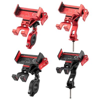 Aluminum Alloys Bike Phone Stand Motorcycles Handlebars Phone Mount Clip for Electric Bike, Mountain Bike, Scooter