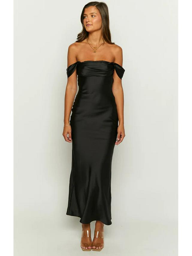 2023 Frühling/Sommer Europäisches & Amerikanisches Ein-Schulter Satin Rückenfreies Abendkleid