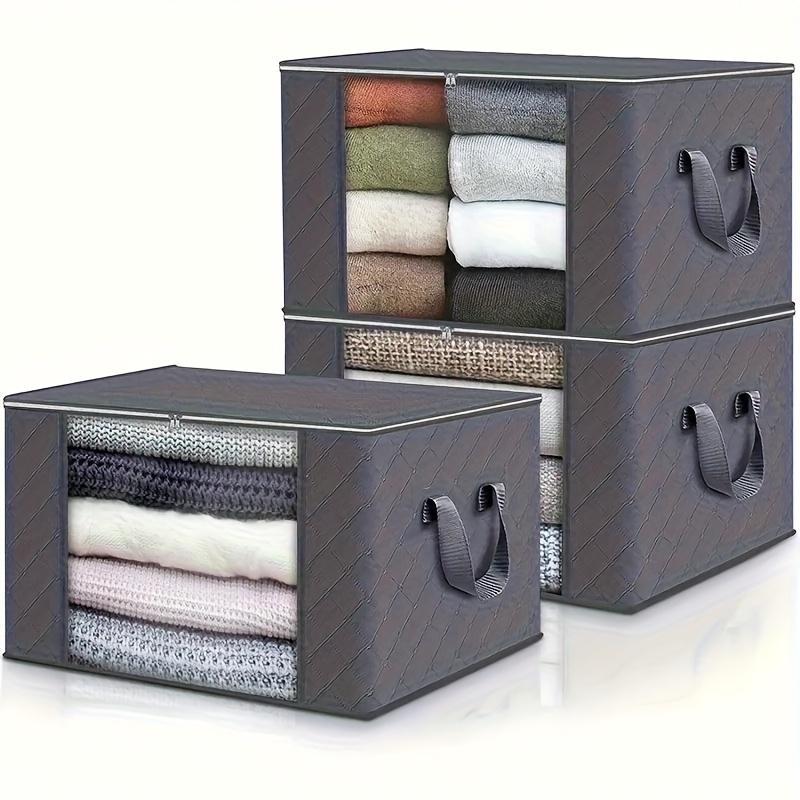 

high quality3pcs Large Capacity Foldable Fabric Storage Boxes with Flip-Top Lid & Handles, Durable Non-Woven Collapsible Organizer Bins for Closet, 3-pack