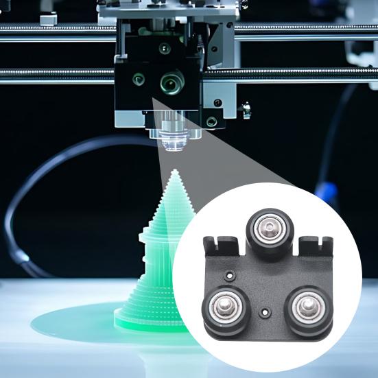 3D Ekstruder Bakplate for Ender-3 CR10/CR10Pro Kraftig Metall Bakplate med Remskive Ekstruderende Bakplate 3D-skriver Tilbehør