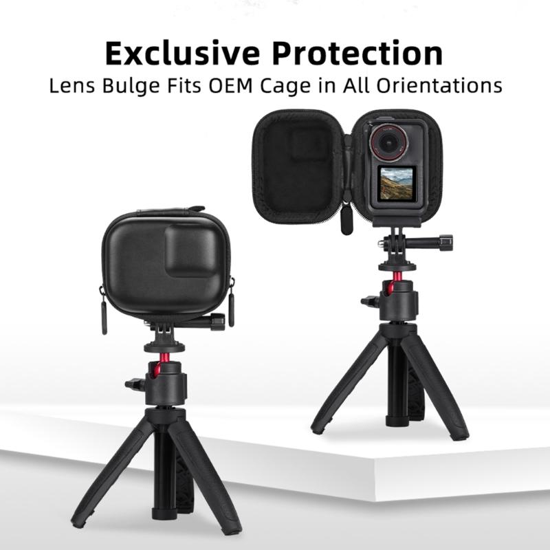 Durability Zippers Camera Pouch For Action 5Pro/4 Camera Gear Shockproof Design Multiple Device Compatibility Soft Interior