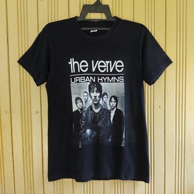 Maglietta Nera Unisex Vintage Baju Band The Verve Hymns Rock Alternativo