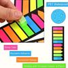 1020 Sheets Colorful Sticky Notes Set - Transparent PET Waterproof Index Tabs, Adhesive Page Markers, Reusable Flags