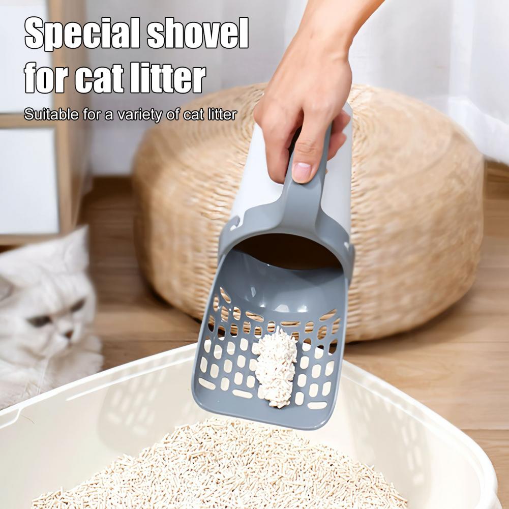 Quick Clean Cat Litter Shovel Portable Cat Litter Shovel Capacity Cat Litter Scooper with Trash Container for Self-cleaning