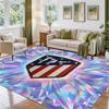 Atletico Madrid Design Crystal Velvet Rug Soft Decorative Mat for Bedroom Entrance