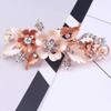 Oil Drip Design Zinc Zinc Alloy Hair Clip Floating Rhinestone Women's Headwear Floral Spring Clip  Party