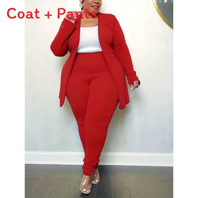 Plus Size Womens Blazer Long Sleeve Casual Suit With Polyester Fabric For Office Wear