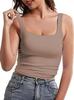 Women's Summer Square Neck Sleeveless Tank Top - Stylish Design