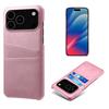 For iPhone 17 Pro Max Case Dual Card Slots PU Leather+Hard PC Phone Cover