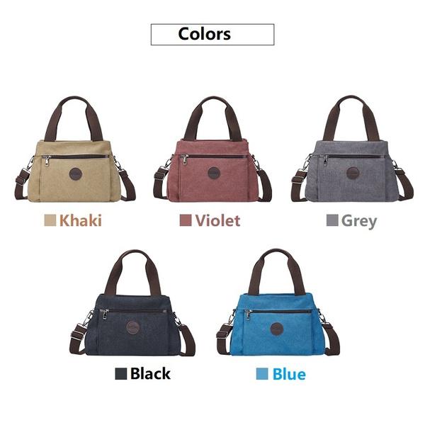 

Женская однотонная холщовая сумка на плечо, повседневная сумка-хобо, сумка через плечо, сумки с несколькими карманами для женщин чёрный