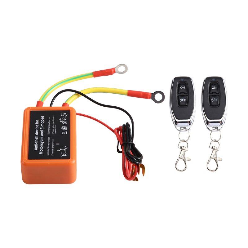 Power Kill Switch For Motorcycle And E-Moped Device With Remote Control Battery Disconnect Universal 12V