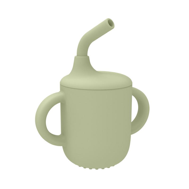 Silicone Straw Baby Cup with Printable Pattern, Food-Grade, Small Capacity