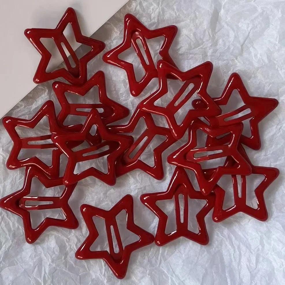 10 pieces per pack. New Red Star snap-on hair clips, summer hair clip set. Hair accessory. Lightweight and adorable.