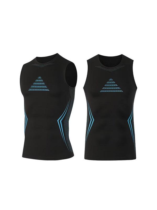 Men's Tight Sleeveless Sports Tank: Quick-Dry, Sweat-Wicking Vest for Basketball Training