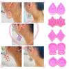 1PC Heart Star Flower Shape Resin Craft Silicone Mold Pendant Mould Earrings Moulds for Unique Necklace and Earring