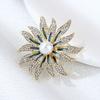 Crystal Sunflower Brooch Pins Rhinestone Lapel Wedding Brooches Jewelry Gifts