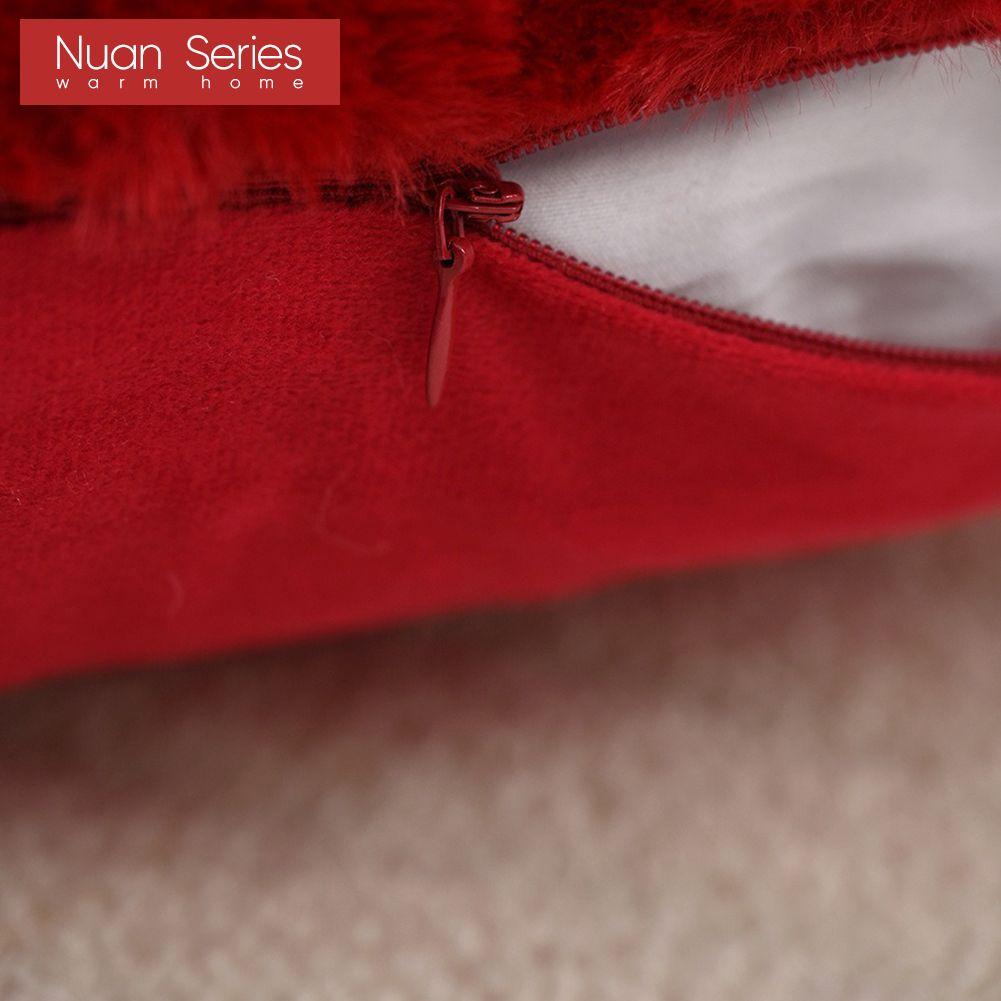 1PC Nuan Series 45x45cm Simple Solid Color Pillowcase Butterfly Knot Plush Soft Cushion Cover for Sofa Living Room Bedroom Home Decor