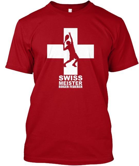 

ROGER FEDERER THE SWISS MEISTER T-Shirt Made in the USA Size S to 5XL 4XL